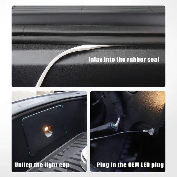 2020–2024 Tesla Model Y Front Trunk LED Light Strip | Plug & Play Frunk Ambient Lighting Upgrade