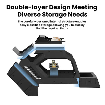 Tesla Cybertruck Aisle Central Storage Box | Lower Center Console Organizer | Multi-Compartment Interior Accessories for Neat & Secure Storage