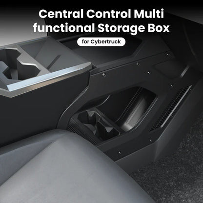 Tesla Cybertruck Aisle Central Storage Box | Lower Center Console Organizer | Multi-Compartment Interior Accessories for Neat & Secure Storage