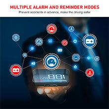 The Car HUD M7 features multiple alarm and reminder modes for an intuitive driving experience with enhanced safety and convenience.