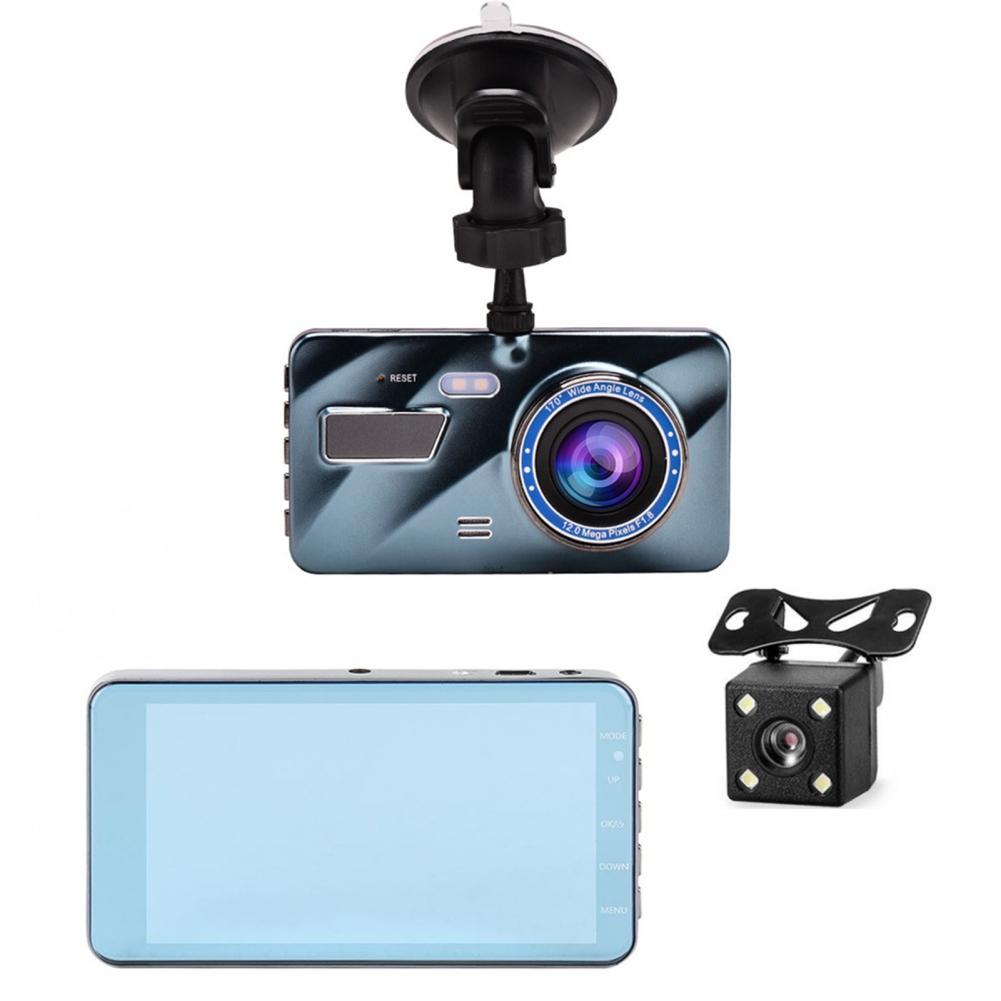 The camera has a 170-degree wide-angle lens and can record all activity outside the vehicle.