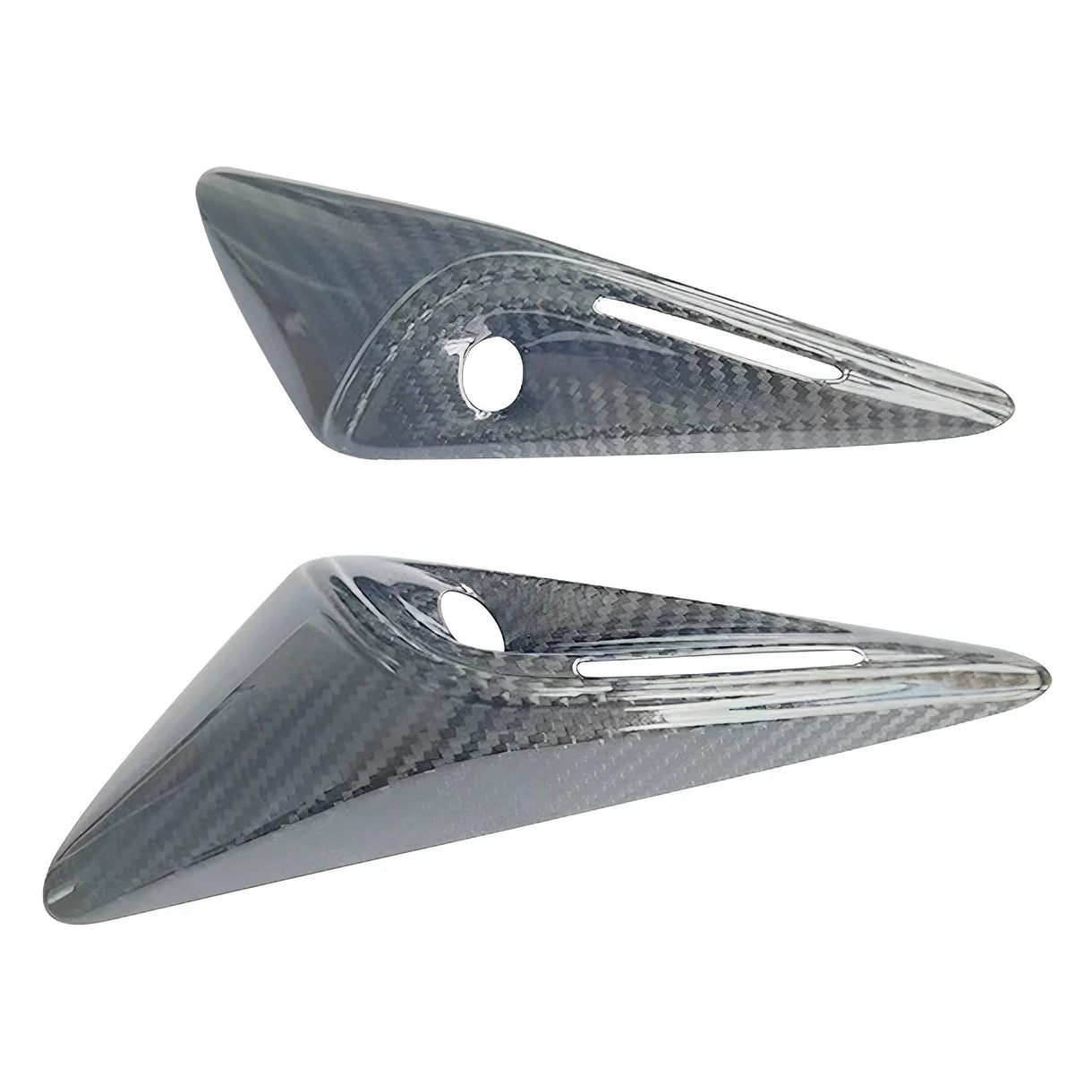 Real Dry Carbon Fiber Side Camera Covers for Tesla Model 3 Highland & Model Y Juniper HW4.0 (2023-2026+) – OEM Fit Turn Signal Camera Overlay Caps