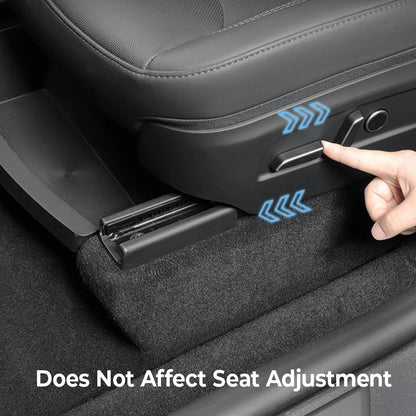 2026+ Tesla Model Y Juniper Under Seat Storage Organizer (2PCS) – Custom TPE Hidden Drawer Storage Box Set for Front & Rear Seat Space, Interior Accessories Upgrade