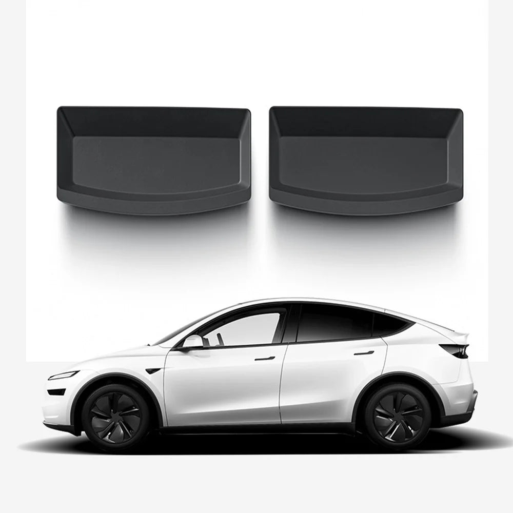 2026+ Tesla Model Y Juniper Under Seat Storage Organizer (2PCS) – Custom TPE Hidden Drawer Storage Box Set for Front & Rear Seat Space, Interior Accessories Upgrade