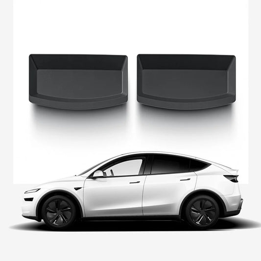 2026+ Tesla Model Y Juniper Under Seat Storage Organizer (2PCS) – Custom TPE Hidden Drawer Storage Box Set for Front & Rear Seat Space, Interior Accessories Upgrade