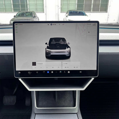 Under Screen Storage Organizer Tray for Tesla Model 3 Highland (2024–2026+) & Model Y Juniper (2025–2026+) – Magnetic Fit Center Console Storage Box for 15.4” / 16” Display, Anti-Slip & Noise Reduction Design