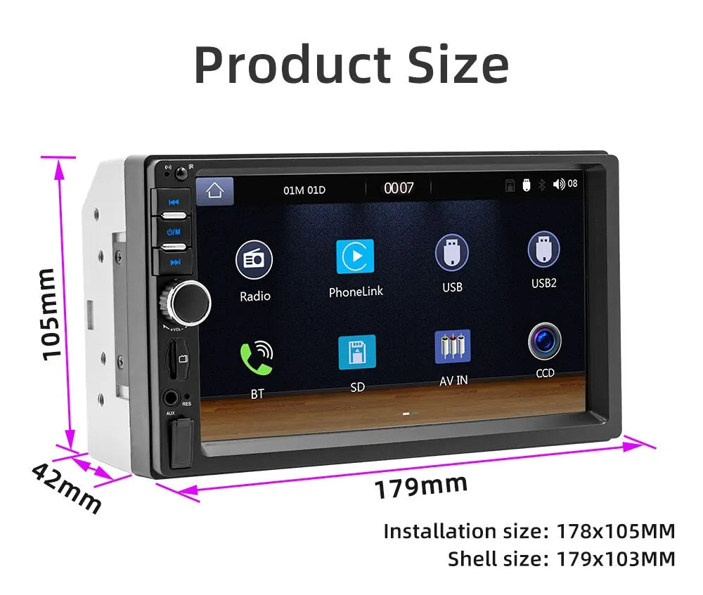 Universal CarPlay, Universal car stereo with CarPlay and Android Auto for Ford and VW Golf models.