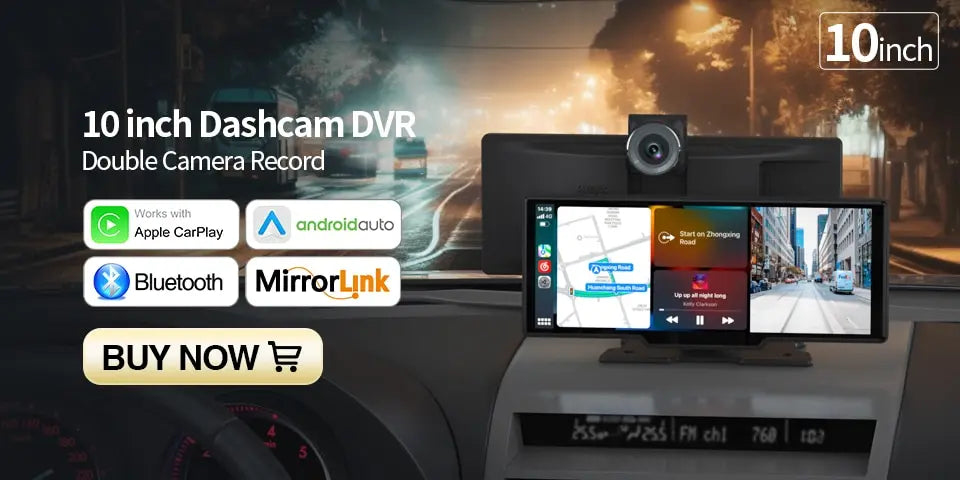 Universal car radio with Apple CarPlay, Android Auto, and Bluetooth for an affordable price.