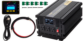 VEVOR Modified Sine Wave Power Inverter, The power inverter has a temperature-controlled cooling fan.