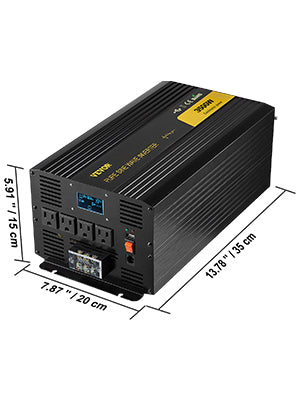 VEVOR Pure Sine Wave Power Inverter, 3500W Power Inverter,Pure Sine Wave,DC12V to AC120V