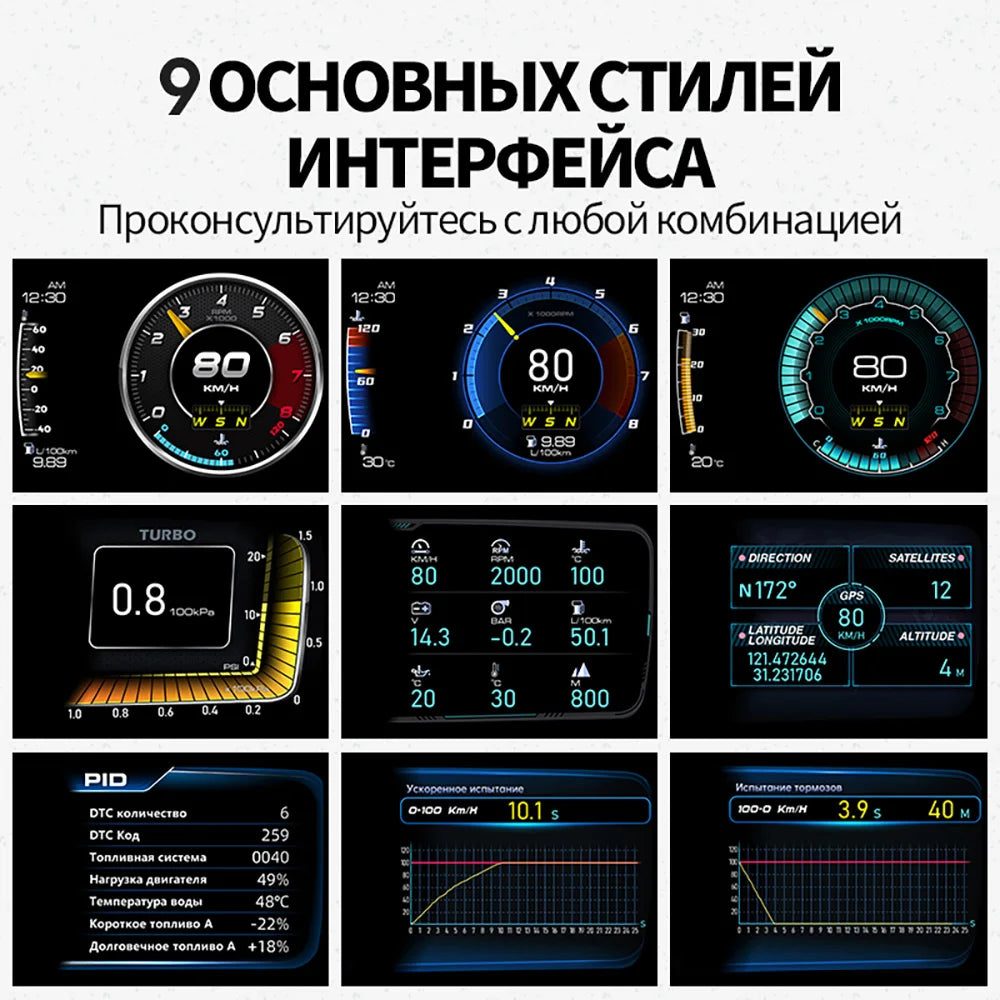 Vjoy Hawk 3.0 Car HUD, Hawk 3.0 HUD displays coordinates, elevation, velocity, heading, and navigation features.