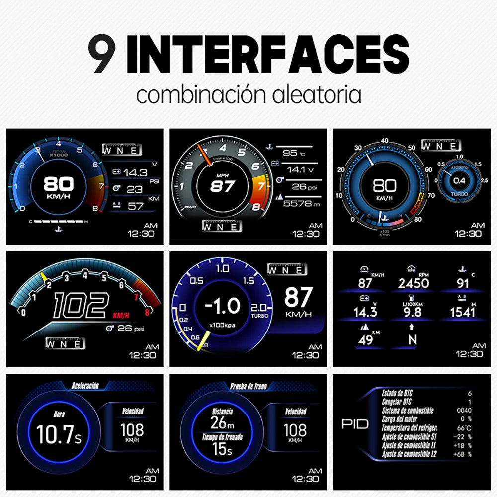 Voyager V60 HUD System displays various data including speed, altitude, and navigation information from multiple interfaces.