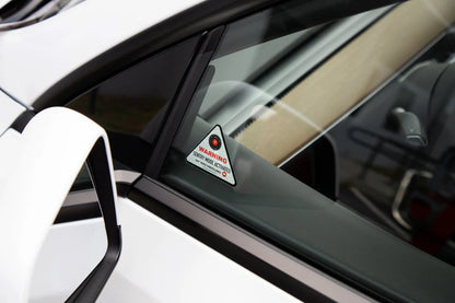 Tesla Sentry Mode Warning Window Clings – Set of 4, Camera Surveillance Alerts for Model S, 3, X & Y