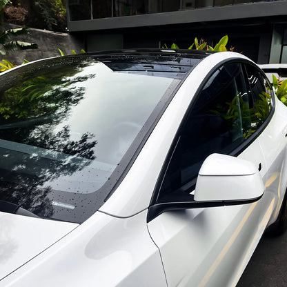 Water Deflector Windshield Seal Strip for Tesla Model 3 (2017–2026+) & Tesla Model Y (2020–2026+) – A-Pillar Rain Guard Silicone Trim, Anti-Leak Interior Protection & Noise Reduction