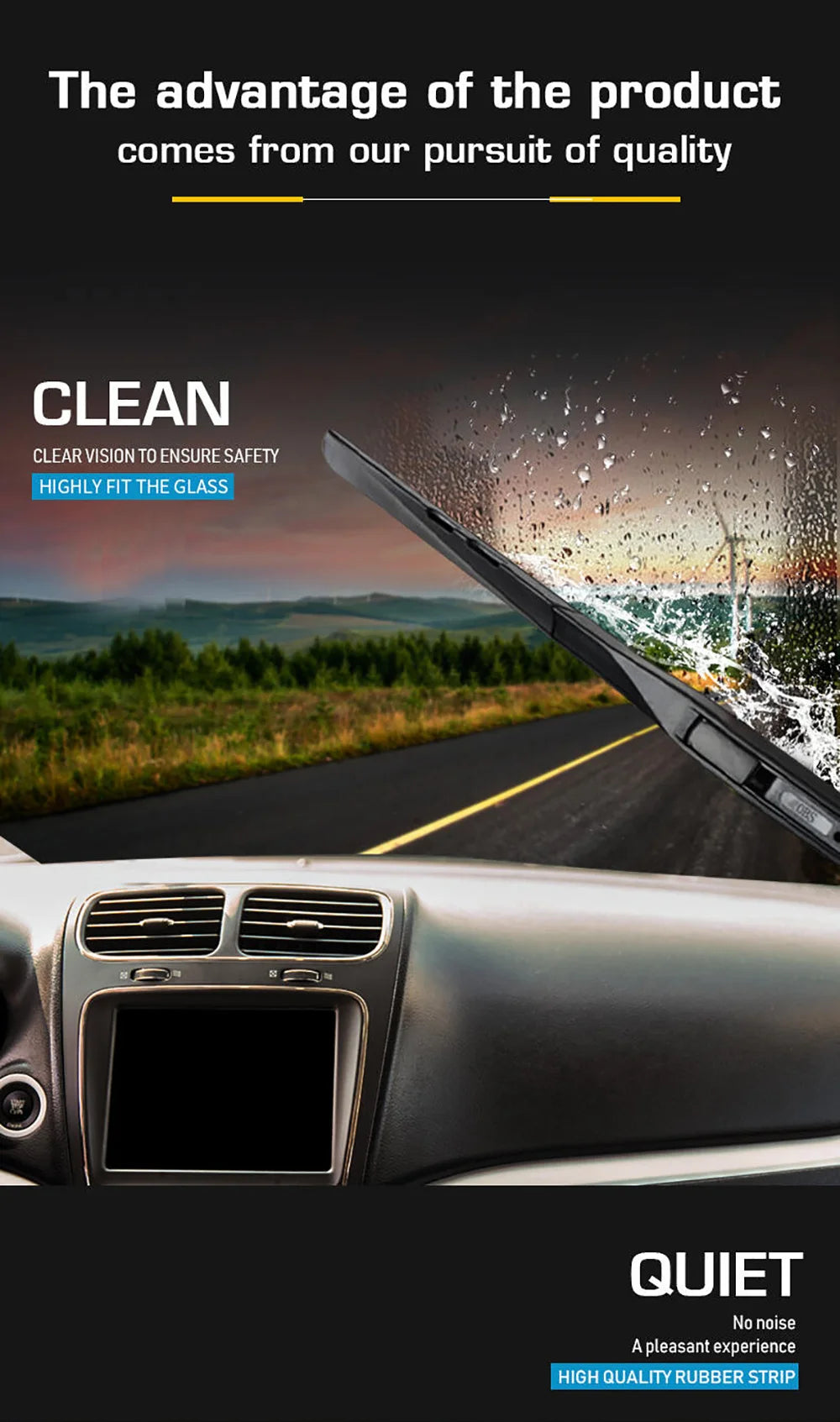 Wiper, The product benefits stem from its focus on quality, providing a quiet and pleasant driving experience.