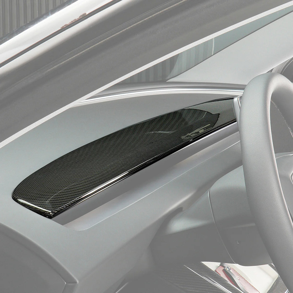 Real Dry Carbon Fiber Dashboard Replacement for 2025+ Tesla Model Y Juniper – OEM-Style Full Dash Trim Replacement with Clip-On Installation, Lightweight Interior Upgrade for Tesla Model Y 2025 2026