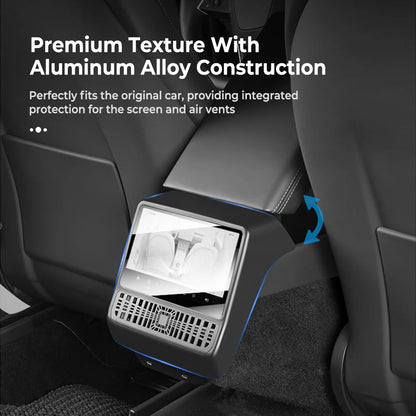 Rear Seat Screen & Air Vent Protective Cover for Tesla Model 3 Highland (2024+) & Tesla Model Y Juniper (2025+) – Full Protection Anti-Scratch Impact Guard Interior Accessory