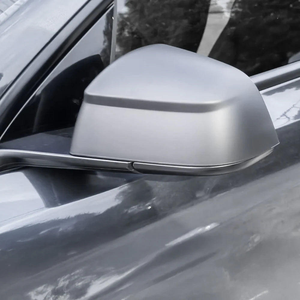Real Carbon Fiber Style Side Mirror Covers for 2025+ Tesla Model Y Juniper – Custom ABS Mirror Caps with Hydro-Dipped Carbon Fiber Finish, OEM Precision Fit & Easy 3M Installation