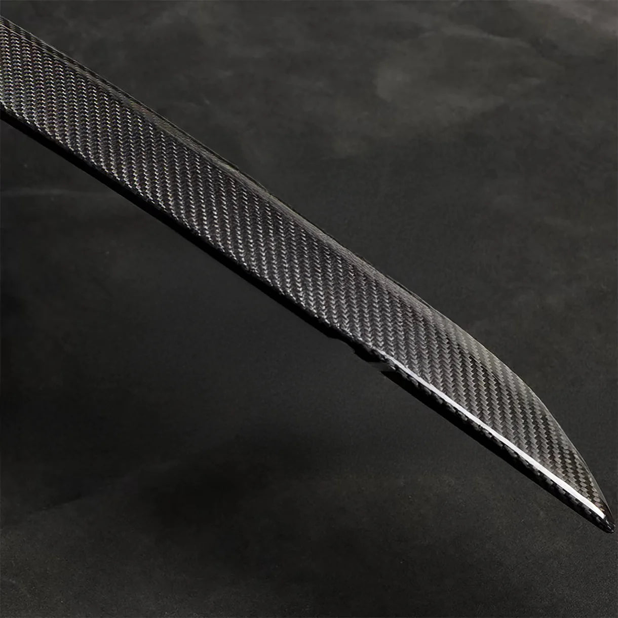 Real Carbon Fiber Tailgate Trunk Lid Trim Cover for Tesla Model X 2021–2026 | Glossy OEM-Style Rear Chrome Delete Exterior Styling Accent | Easy Install 3M Adhesive Overlay