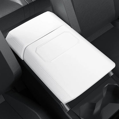 Tesla Cybertruck Armrest Cover & Rear Screen Top Protector Set – Waterproof TPE Center Console Armrest Cushion Cover with Non-Slip Phone Slot & Rear Display Upper Trim Protection for Tesla Cybertruck 2024+