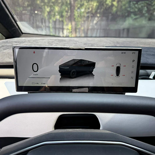 10.88" Smart Instrument Cluster Display for Tesla Cybertruck 2024+ – Ultra-Wide HD Dashboard Screen with Wireless Apple CarPlay & Android Auto, Real-Time Driving Data, Plug-and-Play Upgrade