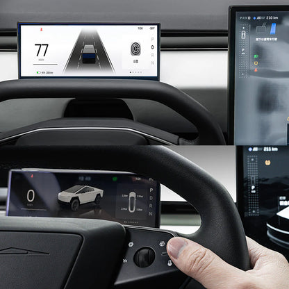 10.88" Smart Instrument Cluster Display for Tesla Cybertruck 2024+ – Ultra-Wide HD Dashboard Screen with Wireless Apple CarPlay & Android Auto, Real-Time Driving Data, Plug-and-Play Upgrade
