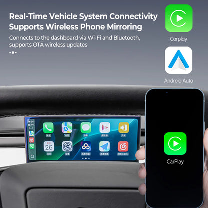 10.88" Smart Instrument Cluster Display for Tesla Cybertruck 2024+ – Ultra-Wide HD Dashboard Screen with Wireless Apple CarPlay & Android Auto, Real-Time Driving Data, Plug-and-Play Upgrade