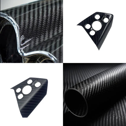 Real 3K Carbon Fiber Steering Wheel Panel Covers (3PCS) for Tesla Cybertruck – OEM Precision Fit, Lightweight Interior Trim Upgrade