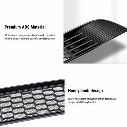 Split Insect Net Front Bumper Grill for Tesla Model Y 2020-2024 — Protective Front Bumper Mesh Guard (Not Compatible with Performance Model)
