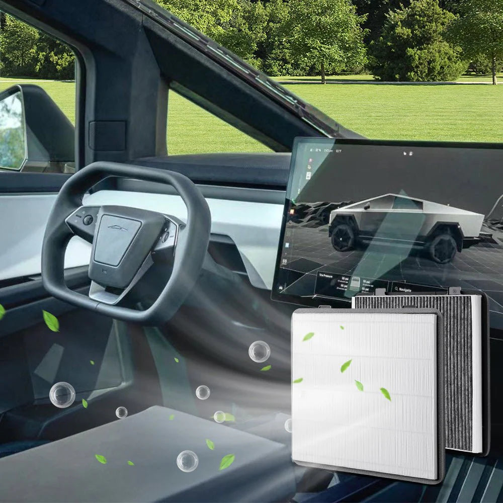 Activated Carbon HEPA Cabin Air Filter for Tesla Cybertruck (2024-2026+) | Multi-Layer PM2.5 Protection | OEM-Fit Replacement