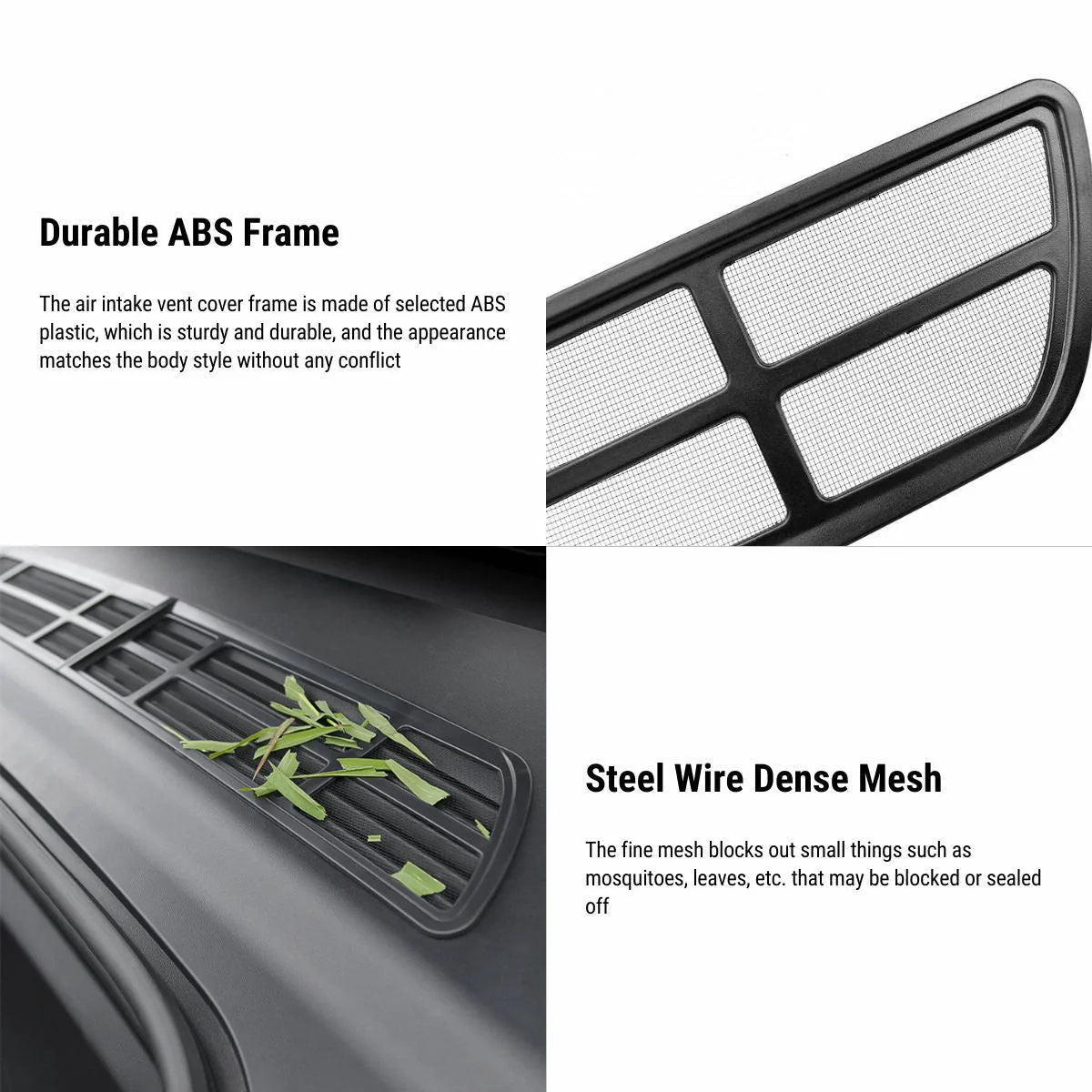 Air Intake Vent Cover for Tesla Model Y Juniper – ABS Protective Mesh Guard, Debris Blocker, Easy-Clean Air Inlet Cover Tesla Parts