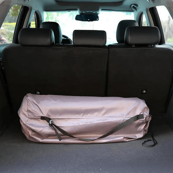 Tesla Model 3 Model Y Model S Model X Inflatable Air Mattress – Foldable Car Camping Bed with Soft Suede Surface and Thickened Support