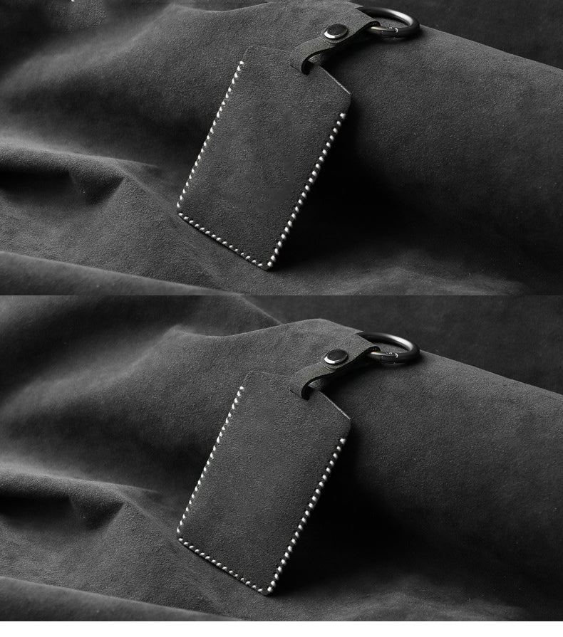 Alcantara Key Card Holder for Tesla Model 3 & Model Y – Suede Card Key Case with Keychain Clip