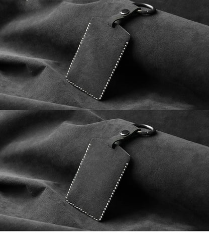 Alcantara Key Card Holder for Tesla Model 3 & Model Y – Suede Card Key Case with Keychain Clip