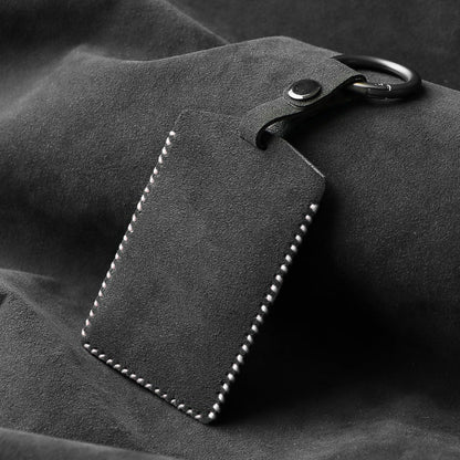 Alcantara Key Card Holder for Tesla Model 3 & Model Y – Suede Card Key Case with Keychain Clip