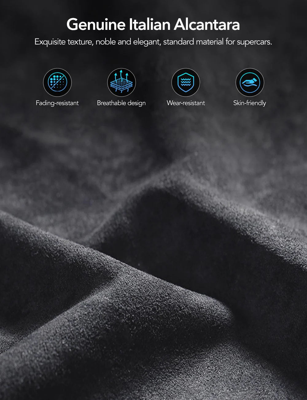 Alcantara Seat Back Protector for Tesla Model 3 Highland (2023+) & Model Y Juniper (2025+) | Anti-Kick Protection | 2-Pack Front Seat Covers