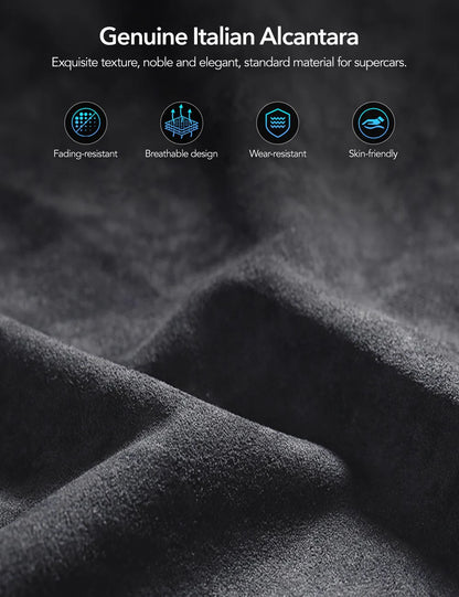 Alcantara Seat Back Protector for Tesla Model 3 Highland (2023+) & Model Y Juniper (2025+) | Anti-Kick Protection | 2-Pack Front Seat Covers