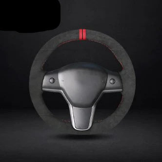 Alcantara Steering Wheel Cover for Tesla Model S / Model X – Premium Slip-Resistant Custom Fit