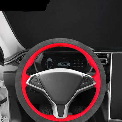 Alcantara Steering Wheel Cover for Tesla Model S / Model X – Premium Slip-Resistant Custom Fit