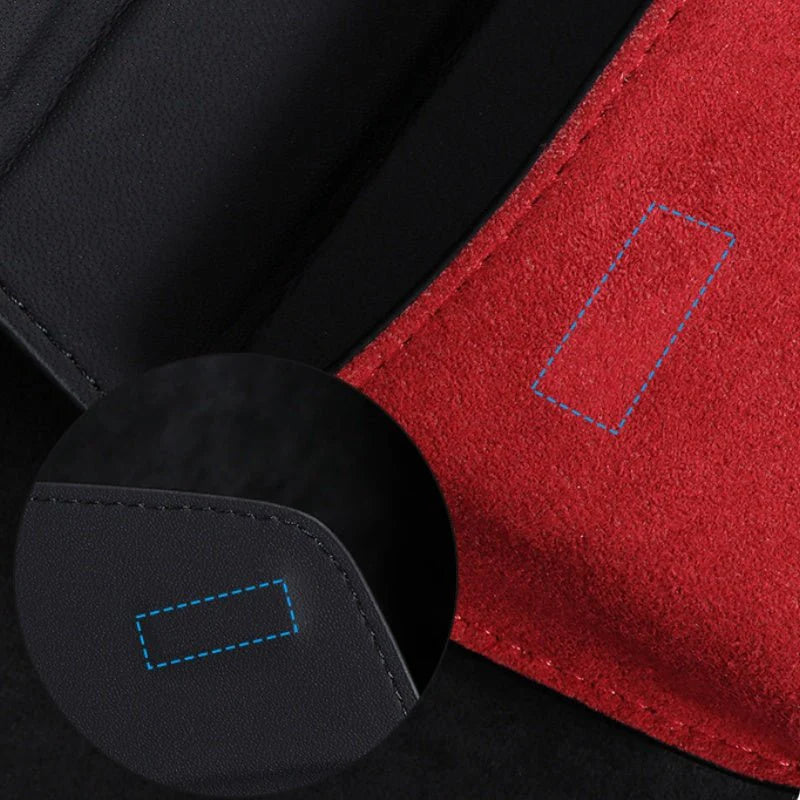 Alcantara Sun Visor Glasses Case for Tesla Model 3, Model Y, Model S, Model X & Cybertruck – Premium Magnetic Eyewear Holder