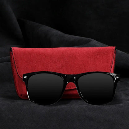 Alcantara Sun Visor Glasses Case for Tesla Model 3, Model Y, Model S, Model X & Cybertruck – Premium Magnetic Eyewear Holder