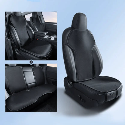 All-Season Ventilated Seat Covers for Tesla Model 3 & Model Y | Breathable Ice Silk Cooling Seat Cushions
