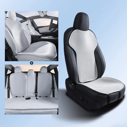 All-Season Ventilated Seat Covers for Tesla Model 3 & Model Y | Breathable Ice Silk Cooling Seat Cushions