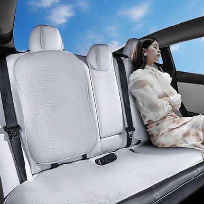 All-Season Ventilated Seat Covers for Tesla Model 3 & Model Y | Breathable Ice Silk Cooling Seat Cushions