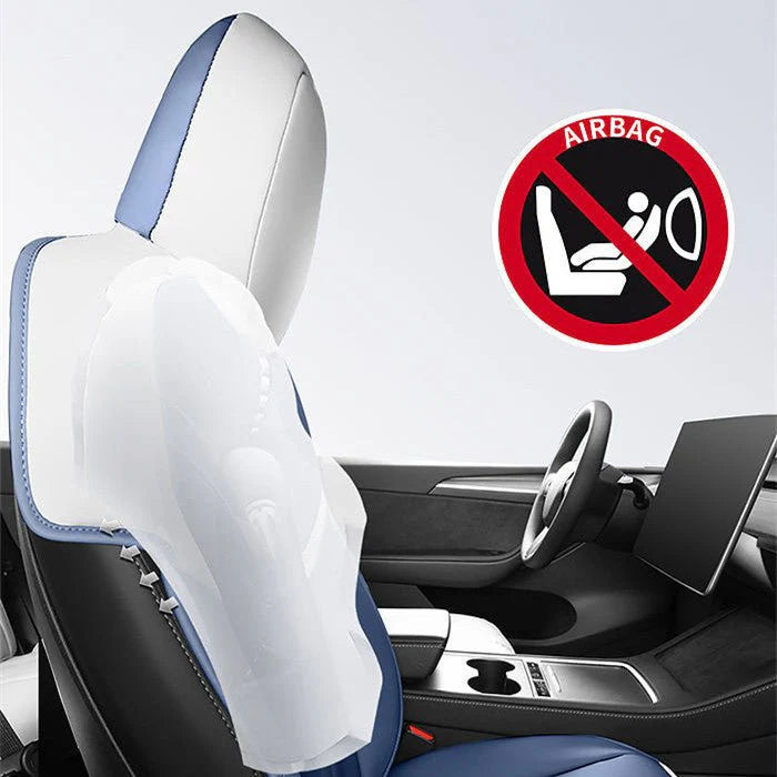 All-Season Nappa Leather Seat Covers for Tesla Model Y | Custom Fit, Airbag Compatible, Premium Interior Protection