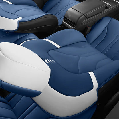 All-Season Nappa Leather Seat Covers for Tesla Model Y | Custom Fit, Airbag Compatible, Premium Interior Protection