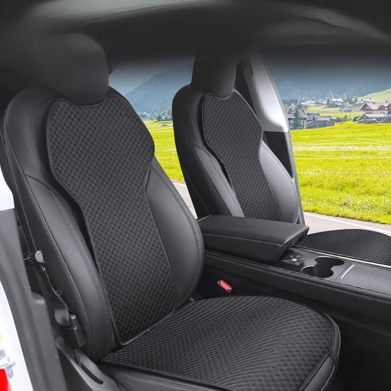 All-Weather Ice Silk Seat Cushion for Tesla Model Y Juniper & Model 3 Highland | Custom Fit, Breathable Cooling Comfort