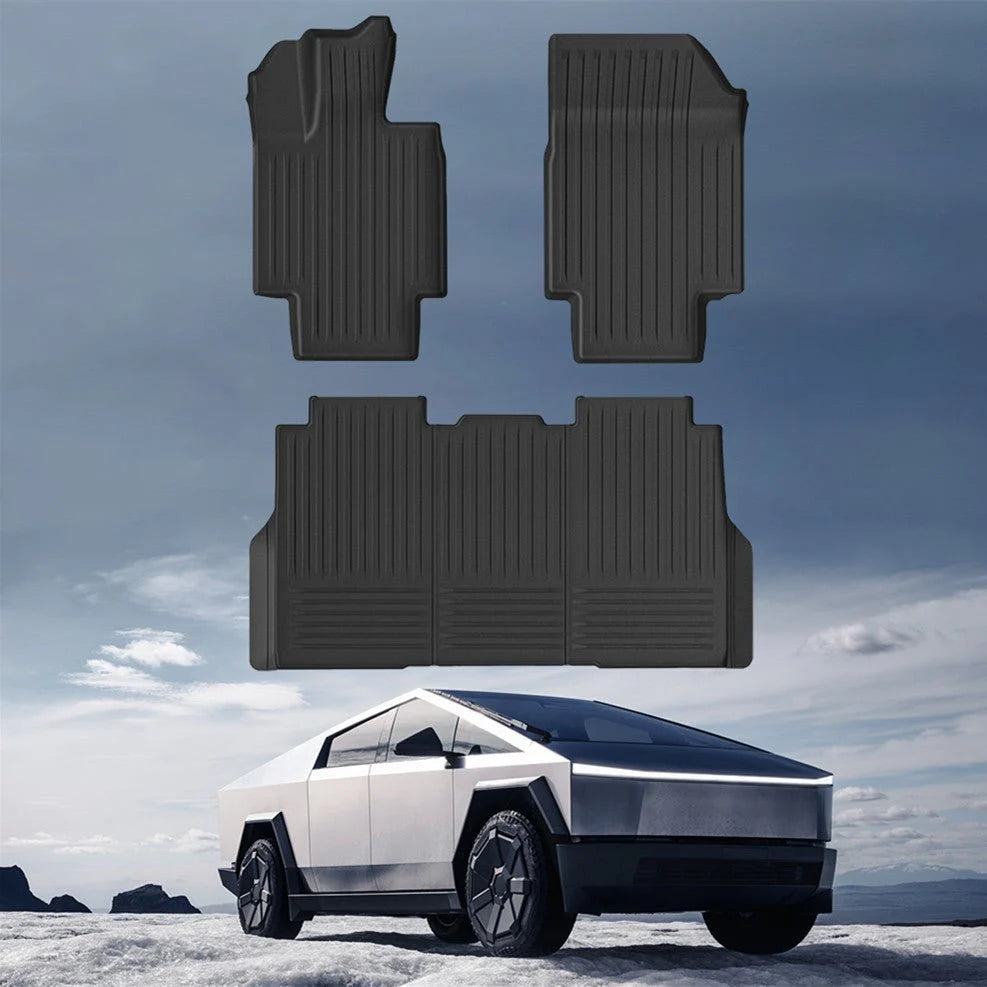 All-Weather TPE Floor Mats for Tesla Cybertruck 2024+ | Custom Fit, Eco-Friendly, Waterproof & Anti-Slip