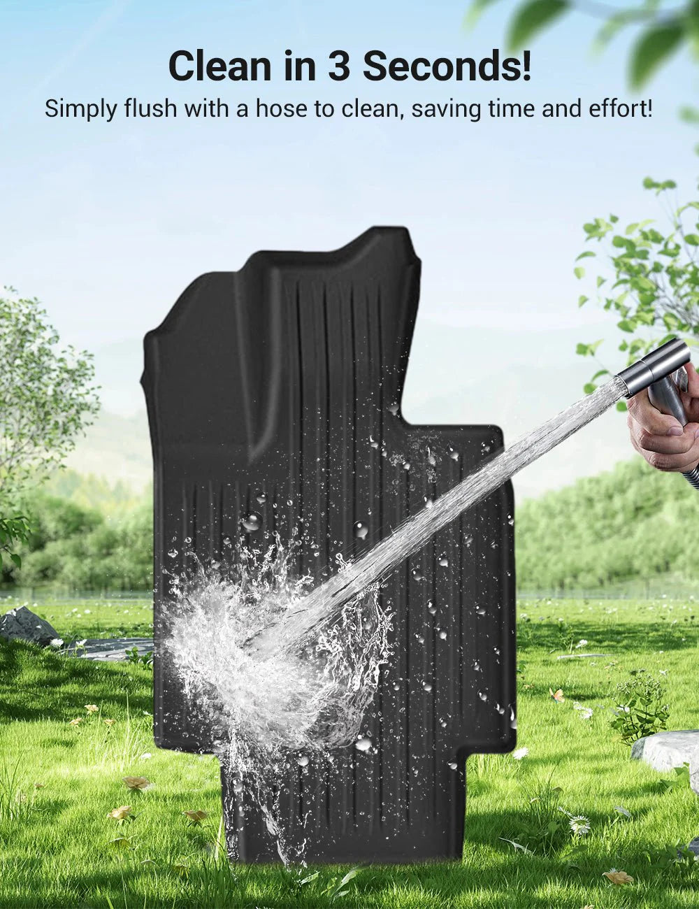 All-Weather TPE Floor Mats for Tesla Cybertruck 2024+ | Custom Fit, Eco-Friendly, Waterproof & Anti-Slip