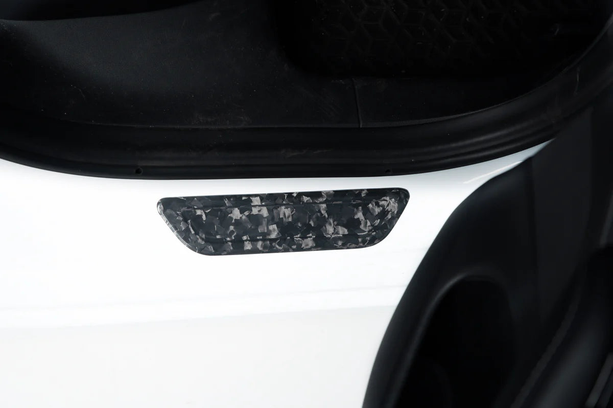 Carbon Fiber Front & Rear Door Sill Covers for Tesla Model 3 (2017–2023) | Gloss / Matte / Forged Finish